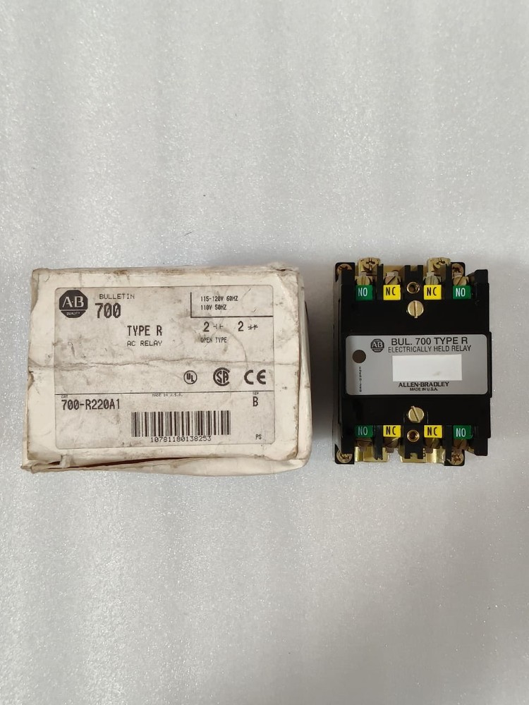 ALLEN BRADLEY 700-R220A1 SER B BUL-700 TYPE R ELECTRICALLY HELD RELAY 700-R220A1
