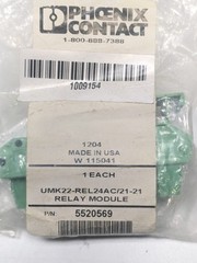 NEW PHOENIX CONTACT UMK 22 REL 24 VAC/21-21 Relay Module Part# 5520569