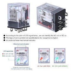 Electromagnetic Power Relay, 8 Pin 24V DC DPDT 2NO 2NC MY2NJ
