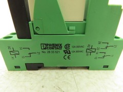 Phoenix Relay w/Base 12-24VDC Din Rail Mount Lot of 4