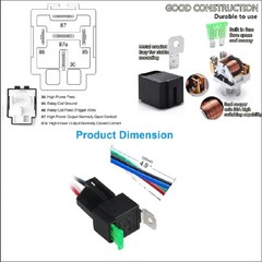 6PCS 5Pin 12V Fuse Relay Switch Harness Set Auto Electrical Relay Kit Heavy Duty
