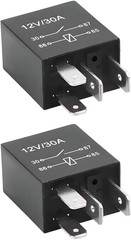 2PCS 4Pin Car Relay, 12V 30A Heavy Duty Vehicle Standard Starter Relay for Motor