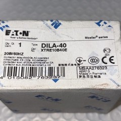 EATON MOELLER DILA-40. Contactor Relay, XTRE10B40E, 208v 60HZ New