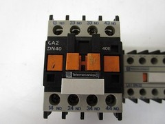 TELEMECANIQUE CA2 DN40 G6 CONTACTOR RELAY W/LA1 DN22 AUXILIARY CONTACTOR – USED