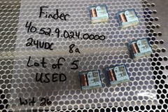 Finder 40.52.9.024.0000 24VDC 8A Relays Used With Warranty (Lot of 5)