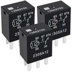 13502750 Relay (3-Pack) 40A 12VDC 5-Pin SPDT Automotive Relay Compatible with Ch