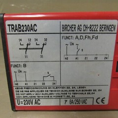 BIRCHER AG TRAB230AC CH-8222 SAFETY RELAY TIMER NEW SURPLUS OLD STOCK MAKE OFFER