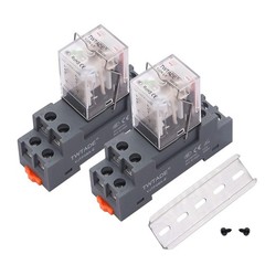 TWTADE/2PCS DC 12V Relay 10A Electromagnetic Power Coil Relay 8 Pins DPDT 2NO…