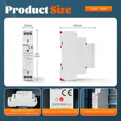 Intermediate Relay Auxiliary 16A 1SPDT Din Rail Switch GR8116 AC/DC 12V