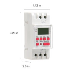 GEYA Programmable Digital LCD Timer Weekly Electronic Switch 15A AC/DC 12-240V
