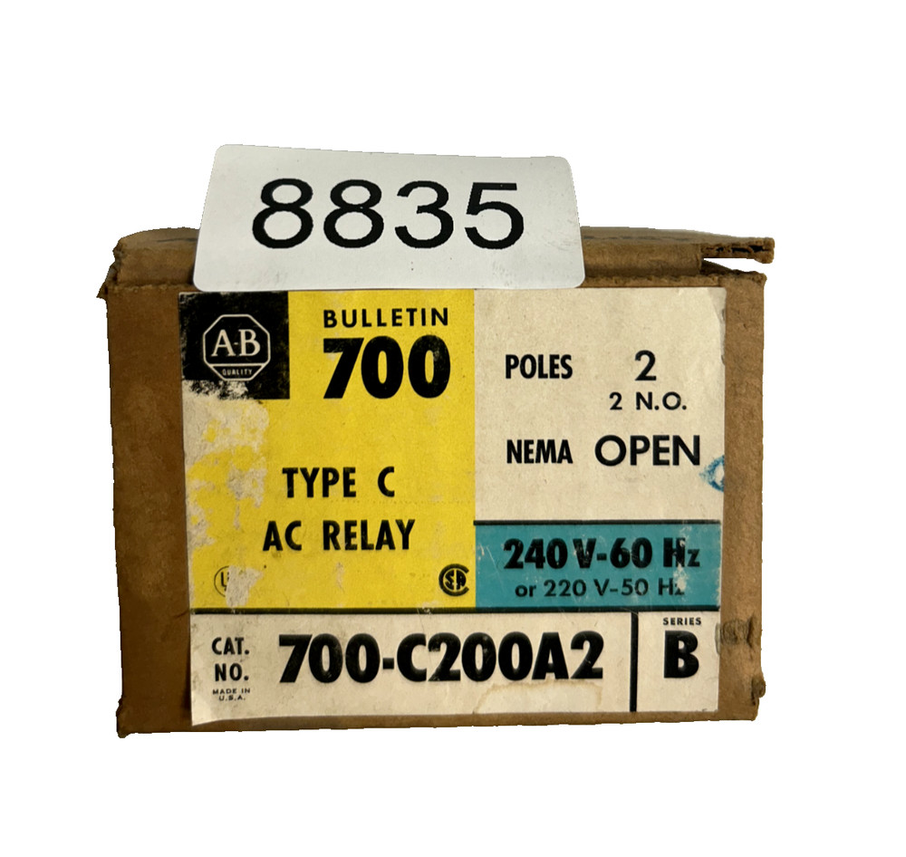 Allen-Bradley 700-C200A2 Type C AC Relay 240V Coil