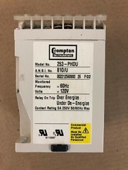 Crompton 253-PHDU Protector Relay 5 Amp 120V 60Hz 253PHDU