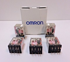 Omron 1YCR1 Plug In Relay 8 Pins Square Base Type 250VAC/30VDC – Box of 5 NOS**