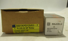NEW SCHNIEDER SQUARE D 8501KPD12V53 SER F PLUG-IN GP RELAY 24V COIL