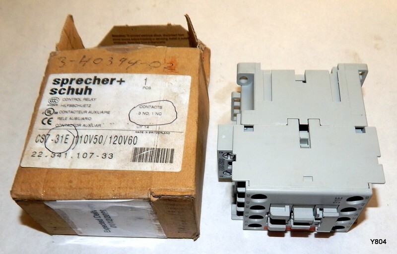 Sprecher & Schuh Control Relay 600VAC Max 25A 3-Phase CS7-31E-120