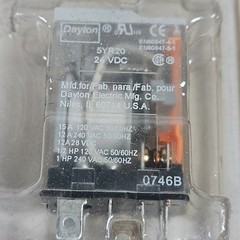 New Dayton Electric Co USA (1) 5YR20 Coil 24VDC Load 15 AMP DPDT Relay Module