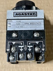 Agastat 70120I Time Delay Relay w/24VDC Coil, 6-60 Minutes, 120/240VAC 1/4 HP