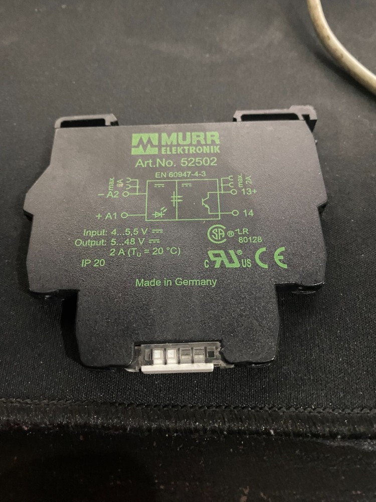 52502 OPTOCOUPLER RELAY 35MM DIN RAIL MOUNT FINGER-SAFE 4-5.5 VDC INPUT VOLTAGE