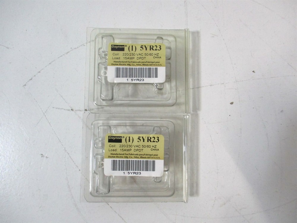 (5YR23) 240VAC Coil Volts DPDT Plug-In General Purpose Relay – Lot of 2 Pcs