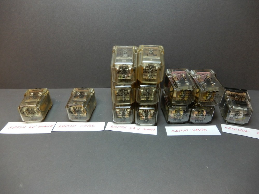 Potter & Brumfield Lot of Octal Base Relays Shown Many Voltages! 13 Total