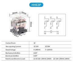 Power Relay Socket Base LY2NJ 12V 24V 110V 220V 380V AC DC 8 11 14 Pin Switch