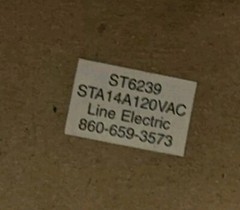Line Electric STA14A 120 VAC Open Frame Heavy Duty Power Relay With Box
