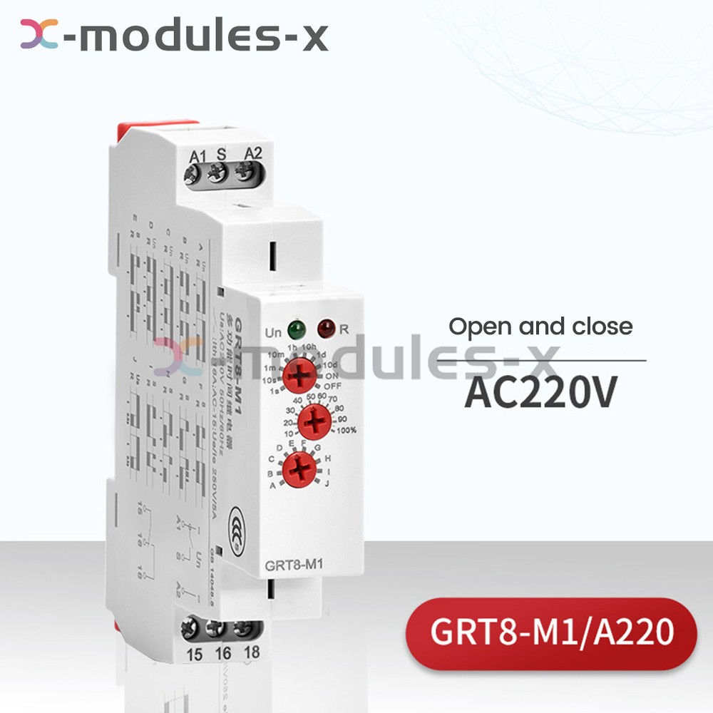 Electronic On Delay Off Delay Timer Delay Relay AC DC12V-240V 16A Din Rail