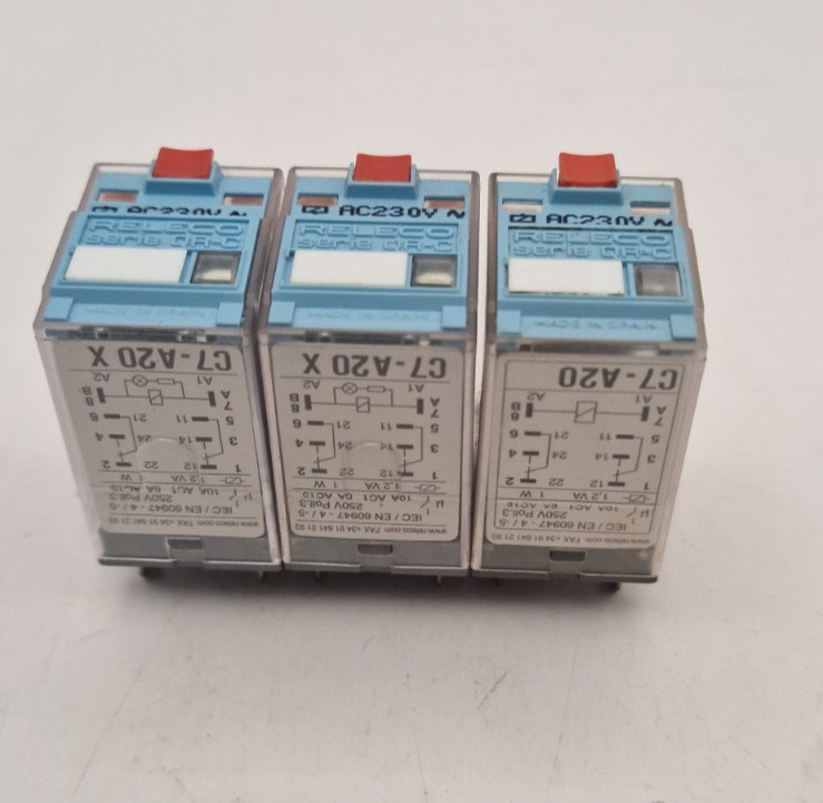 Comat Releco C7-A20X/AC230V, Industrial Control Relays. 3 pieces, new no box.