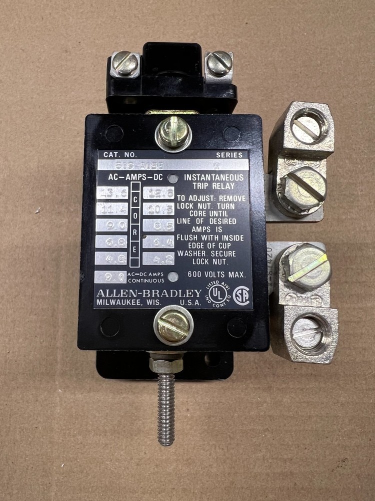 NEW ALLEN-BRADLEY INSTANTANEOUS TRIP RELAY 809-A05E, 9AMP, 809A05E