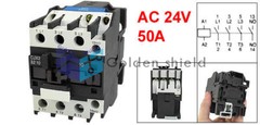 CJX2-3210 3 Pole 3P NO DIN Rail AC Contactor Coil 660V 50A 15KW 24V