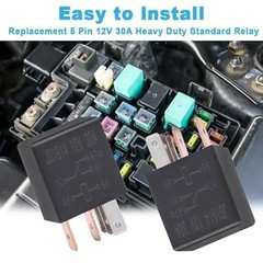 12V 10A 20A 30A 5-Pin Automotive Micro Relay, 2-Piece Replac Size: 5pin (2pcs)