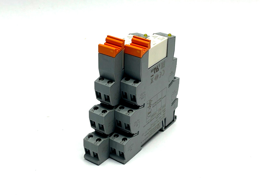 Phoenix Contact PLC-BSC-24DC/21-21 Relay Base 2967015 w/ 2961215 Relay LOT OF 2