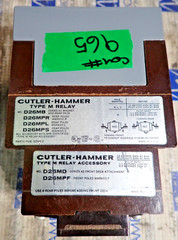 Cutler Hammer D26MB Type M Relay w/ D26MD-D26MPF 9-1989-1 120V Coil TESTED