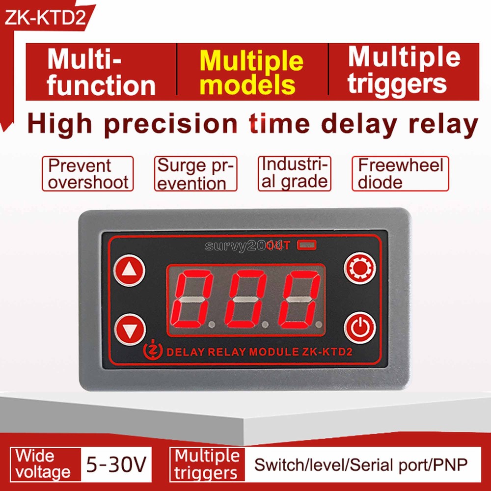 DC 5-12V 24V 30V LED Digital Timing Trigger Cycle Timer Delay Relay Module