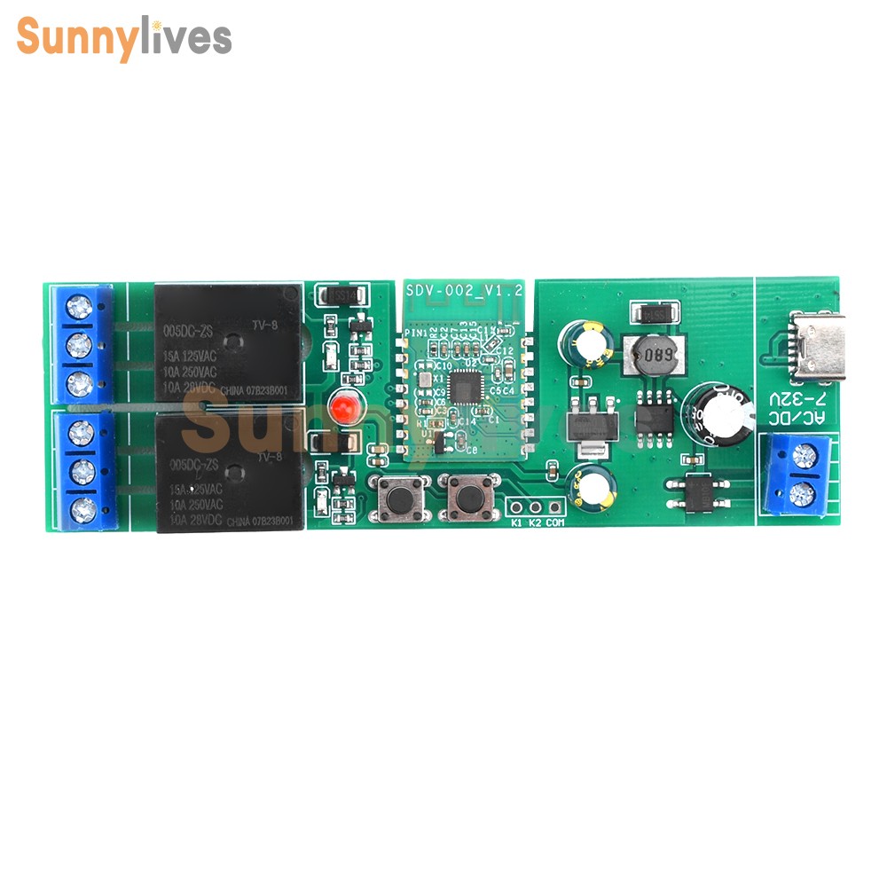 Ewelink AC DC7-32V 2/3/4CH Intelligent Bluetooth WIFI Relay Switch Module Type-C