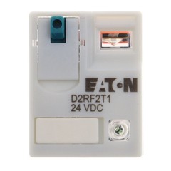 EATON D2RF2T1 PLUG-IN ICE CUBE RELAY, DPDT, 24VDC COIL, 12A