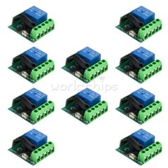 10PCS 1CH 433MHZ DC12V 10A Wireless Relay RF Remote Control Switch Receiver New