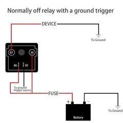 250A 12V Continuous Duty SPST 4 Pin High Power Relay Auto Switch Replacement