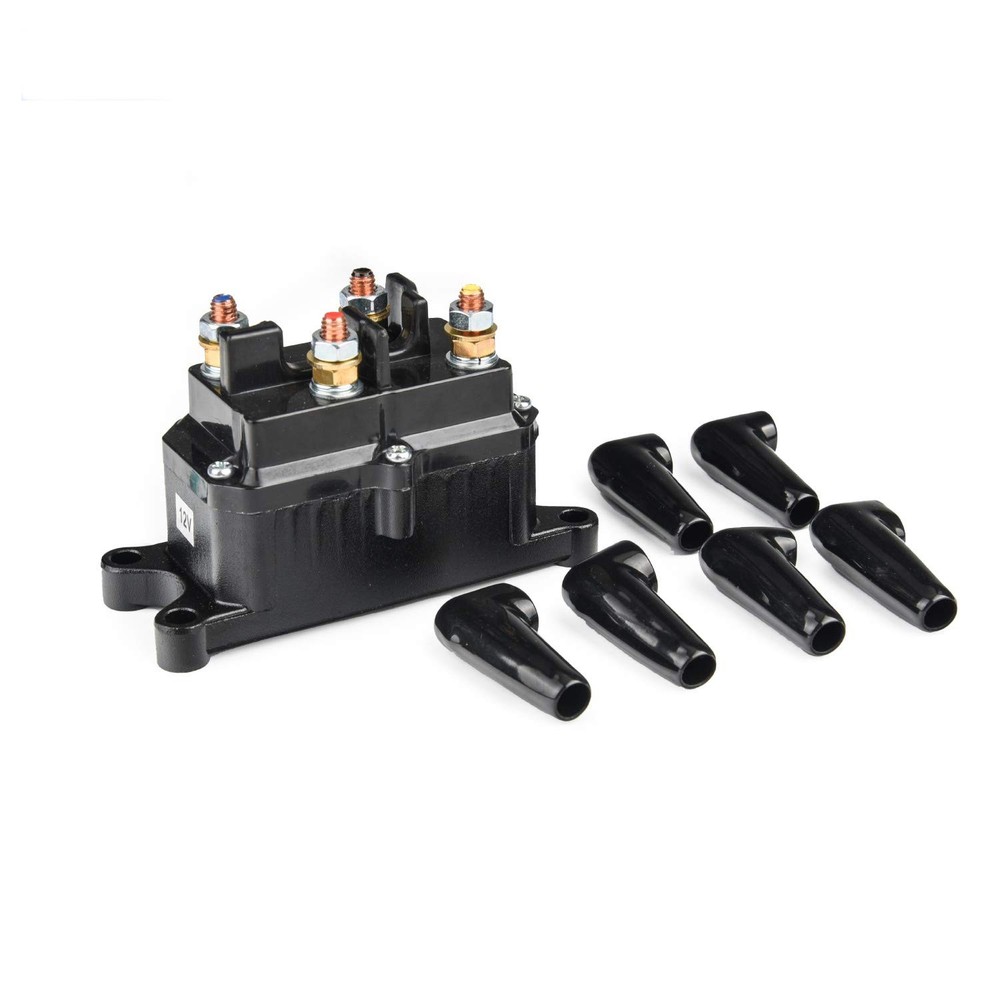 250A Winch Solenoid Relay Contactor 12V Winch Relay for ATV UTV Boat 4×4 Vehi…