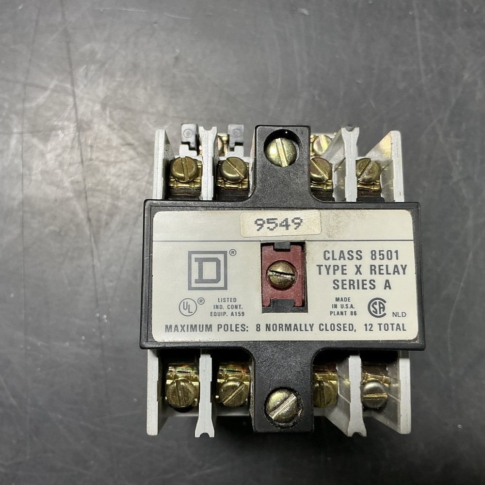 SQUARE D INDUSTRIAL CONTROL RELAY CLASS 8501 TYPE X 0 40 SERIES A