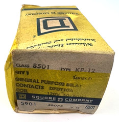 Square D 8501-KP12 Purpose Relay Contacts Class 8501 Series D Coil 120V 8 Pins