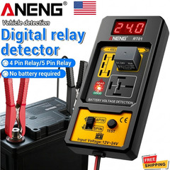 Digital Relay Tester 12V 24V 4 Pin 5 Pin Automotive Car Battery Voltage Checker