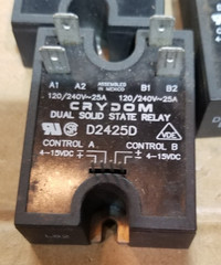 EACH – Crydom D2425D Solid State Relay. 120/240V 25A / 4-15VDC