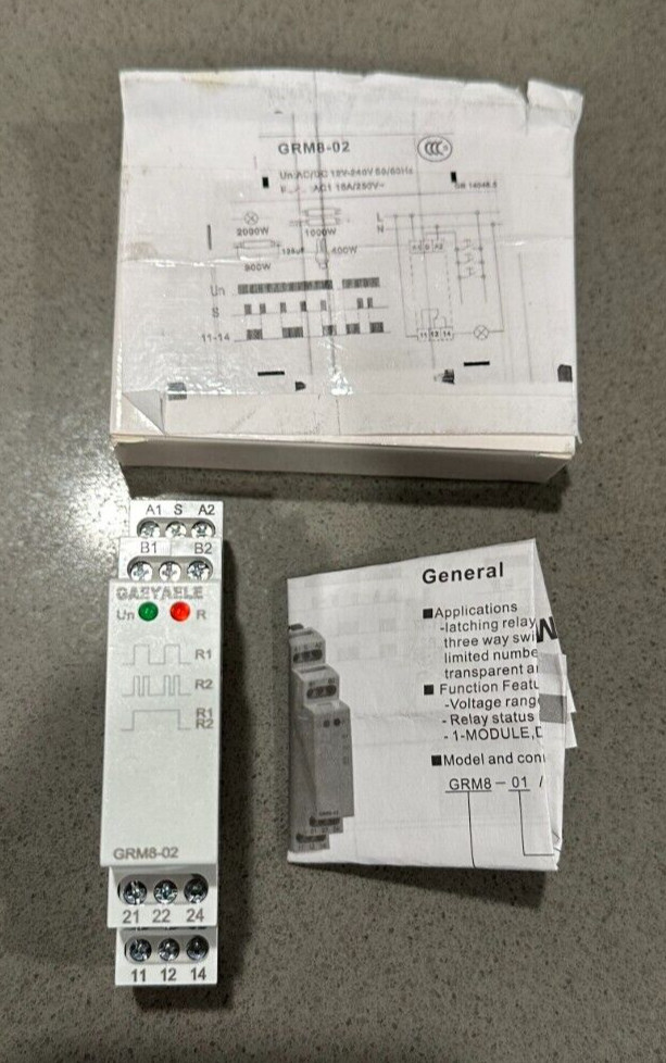 GAEYAELE GRM8 Electronic Latching Relay Memory Relay Impulse Relay SPDT 16A W…