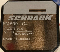 SCHRACK RM509 LC4 24VDC 6 BLADE RELAY 16 AMP 400V RAIL MOUNT