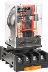 MK2P General Purpose Electromagnetic Power Relay AC 220V Coil 8 Pin DPDT Base