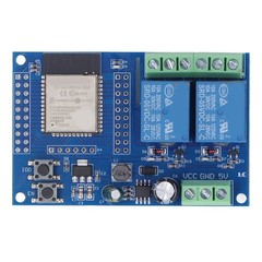AUNMAS Dual Channel Relay Module, 4MB Flash Programmable Board DC 5-60V Dual