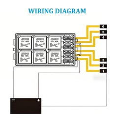6-Way 12V Relay Box Waterproof Fuse Block