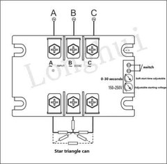 380V Motor Soft Start Module Controller Starter Stop Heat Sink Three-phase Motor