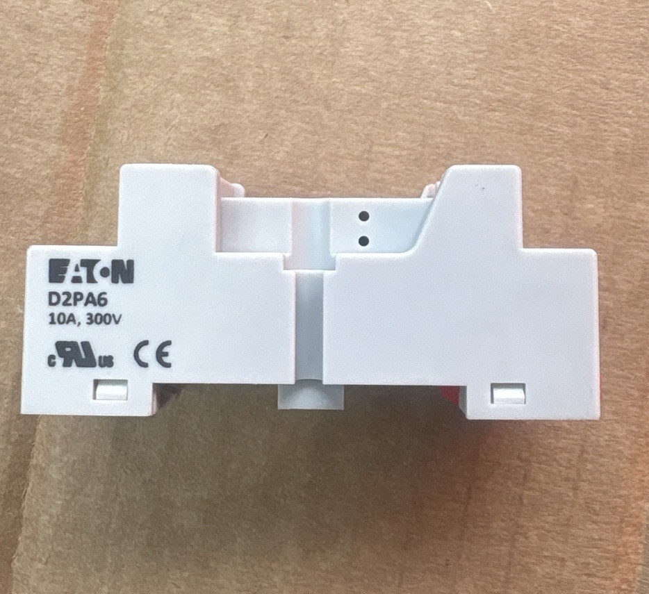 Eaton D2PA6 DIN Rail Relay Socket Base 10A 300V Plug-In Relay